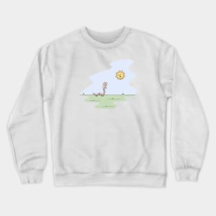 Worm Saluting the Sun (Black Books) Crewneck Sweatshirt